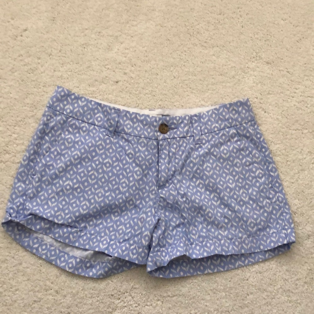 Blue patterned shorts